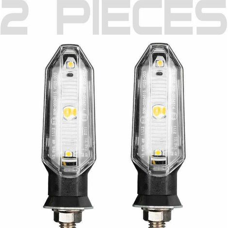 2 Pièces-Applicable Honda Kawasaki Yamaha 3led Grand Requin Moto Signal Lumineux (1/4)