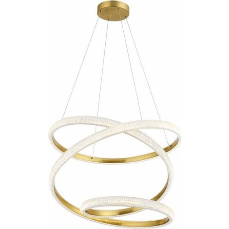 Suspension LED glamour Enzo laiton Ø70 58W Reality