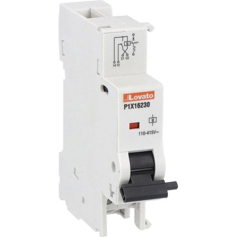 Bobina di apertura 12-24Vac/dc montaggio laterale Lovato P1X16024