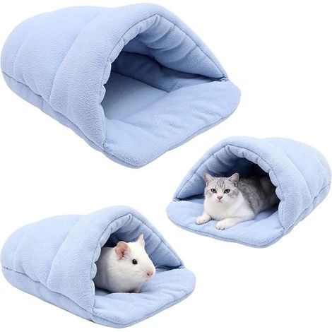 Guinea Pig House, Litpourhamster, House for Hamster, Guinea Pigs Animal, Bed for Guinea Pig, For Dwarf Rabbits, Chinchillas, Bearded Agames and Lizards (Sky Blue) (1/5)