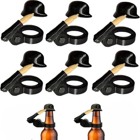 Porte-bouteille de bière en forme de casque - Facile à assembler, un joli cadeau (1/5)