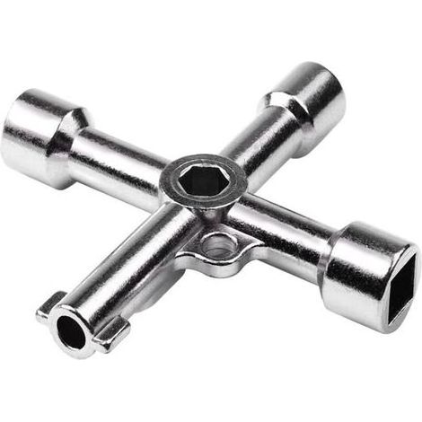 Clé universelle multifonctionnelle 4 en 1, triangle en acier inoxydable