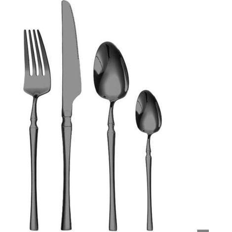 Couverts de table 24 pièces - - Service pour 6 personnes - Acier inoxydable - Poli miroir - Lave-vaisselle