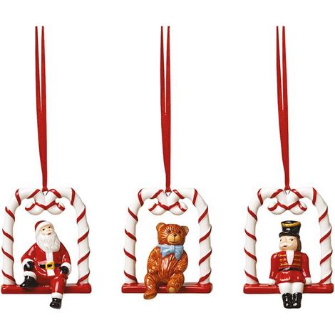VILLEROY ET BOCH - NOSTALGIC ORNAMENTS.SET 3 BALANCOIREN
