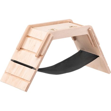 Ferplast Ponte Criceto in Legno con Amaca e Scaletta, Topolini, Accessori Giochi Gabbia Criceto (1/2)
