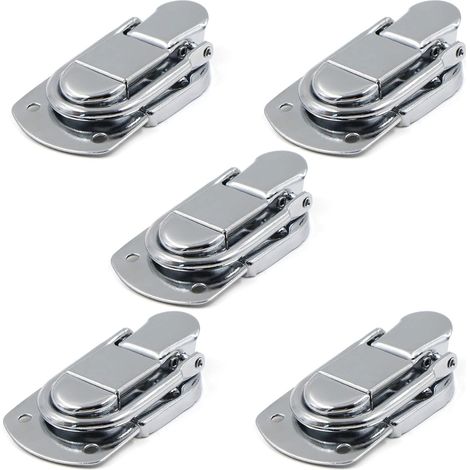 CSPARKV 5 Stück Hebelverschluss mit Knebelverschluss, Schließbügel, Edelstahl-Knebelverschluss für Geschenkbox, Schublade, Schrank, Medizinkasten, Werkzeugkasten