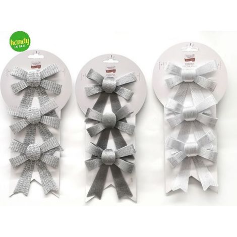 Set 3 fiocchi general trade h 12cm silver