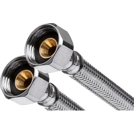 Tubo flessibile intrecciato in acciaio inox, filettatura interna/esterna, 25 cm 1/21/2 - H/WS-01-025