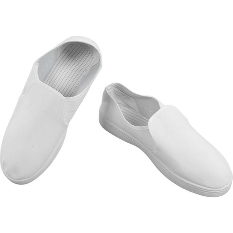 Chaussures antistatiques en toile PVC, sûres et confortables, adaptées aux salles blanches des usines d'électronique, blanches, taille 36. (1/5)