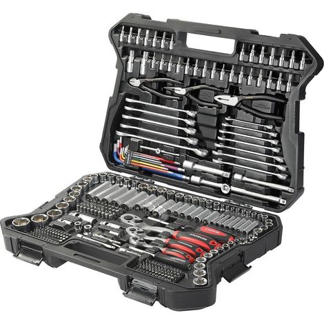 Coffret d'outils mécanique 314 pièces, acier chrome-vanadium, portable, pour auto et maison (1/5)
