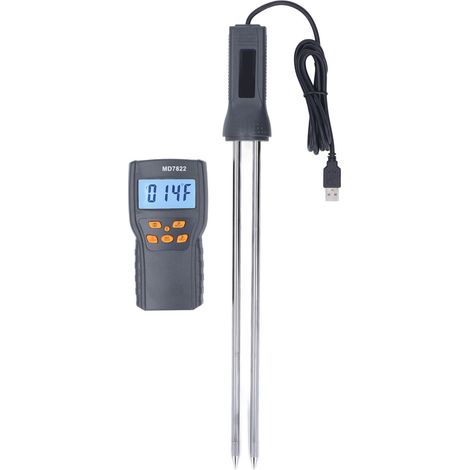 Humidimètre Portable, analyseur de teneur en eau de Grain, capteur numérique LCD multifonctionnel, testeur d'humidité (1/5)