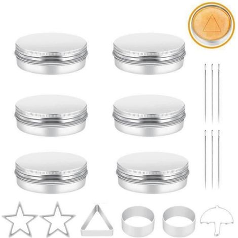 Emporte-pieces - Acier inoxydable - 6 Pièces - Rond Etoile Triangle Parapluie - Lave-vaisselle (1/4)