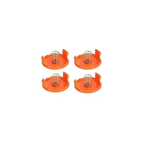 (4 Couvre-Bobines + 4 Ressorts) Capuchon De Bobine De Rechange Pour Compatibles Avec Black Decker Gh900 Lst201 Gh600 Nst2018 Cst2000, Couvre-Bouchon Weed Eater Wacker Cap (1/5)