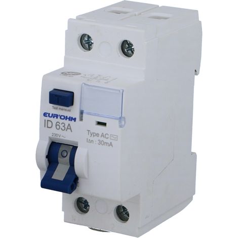 Interrupteur differentiel 40A type A 30mA Eur'ohm A vis