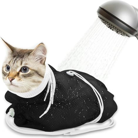 Sac De Toilette Pour Chat - Maille Polyester Respirante - Pour Bain Et Soins Vétérinaires - 49 × 69 cm - 1 Pièce (1/5)