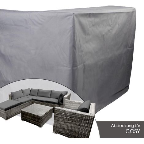 BRAST Abdeckhaube Poly Rattan Gartenmöbel Cosy 140x140x70cm