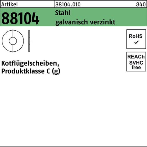 Kotflügelscheibe R 88104 12,5x35x1,5 Stahl galv.verz. 200 Stück (1/2)