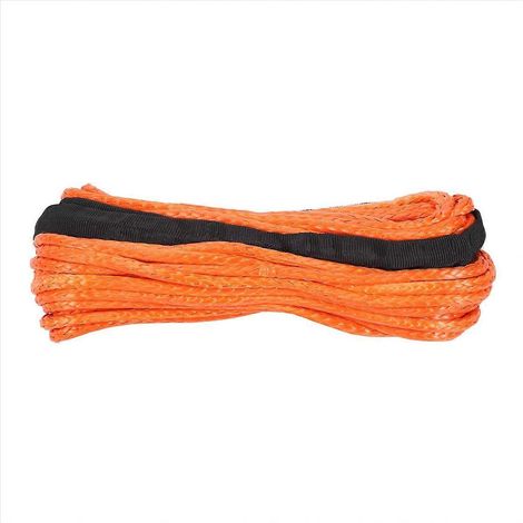 Câble de treuil synthétique orange 1/4 po x 50 pi pour VTT, UTV, VUS et bateau (1/5)