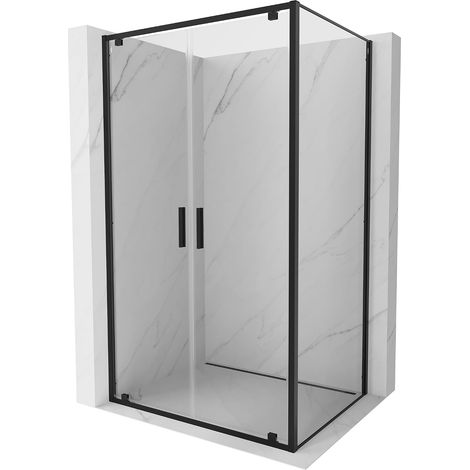 Mexen Exo Duschkabine schwenkbar 70 x 75 cm, transparent, schwarz - 8182-070-075-70-00 (1/5)