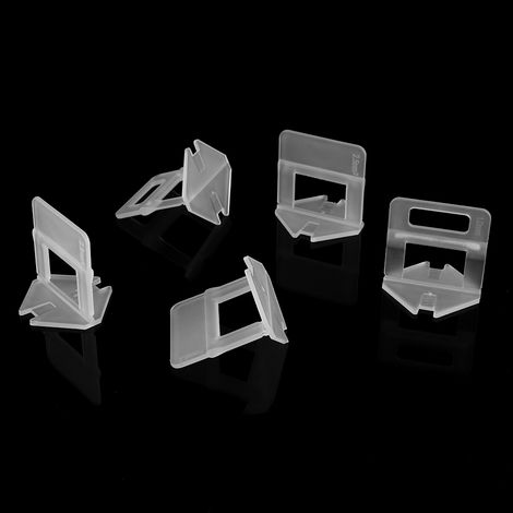 100 pièces/ensemble de clips de nivellement jetables en plastique pour carrelage de sol et mural en céramique (1,5 mm) (1/5)