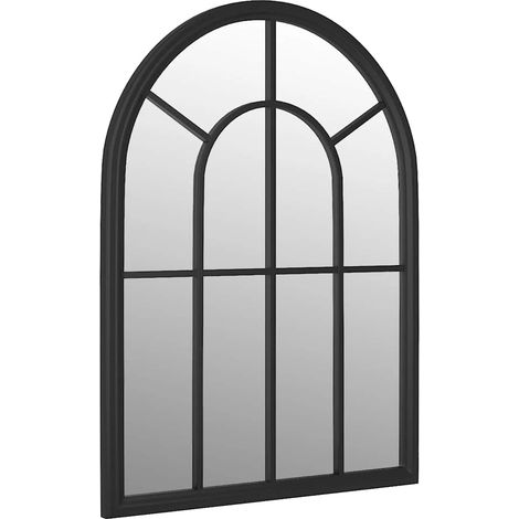Maison Exclusive - Specchio da Giardino Nero 60x45 cm in Ferro per Uso Esterno