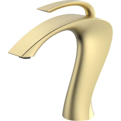 Robinet Lavabo, Moderne Mitigeur Lavabo, RF0241 Poignée Unique Robinet Salle de Bain, 59A Laiton Mitigeur de Salle de Bain, Anticorrosion, Durable (Haut/Faible) (1/5)