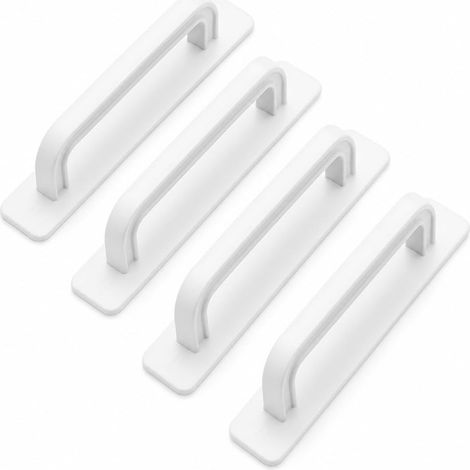 4 Pièces Tirador Adhesivo Blanc, Poignées Pour Porte Coulissante Fenêtre Poignées Porte Adhésives, Poignées Adhésives Pour Meubles, Balcon, Fenêtre, Porte Extérieure, Sans Perçage (1/5)