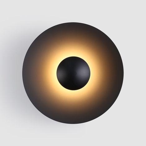 Applique murale LED design "Larson" - 12W - Noir (1/5)