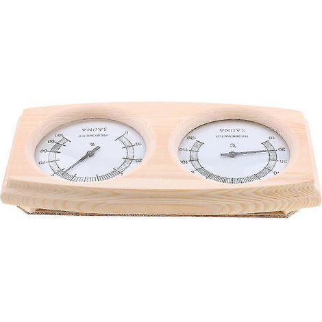 Thermomètre-hygromètre en bois 2 en 1 pour sauna, avec mesure de la température et de l'humidité de la vapeur. (1/5)