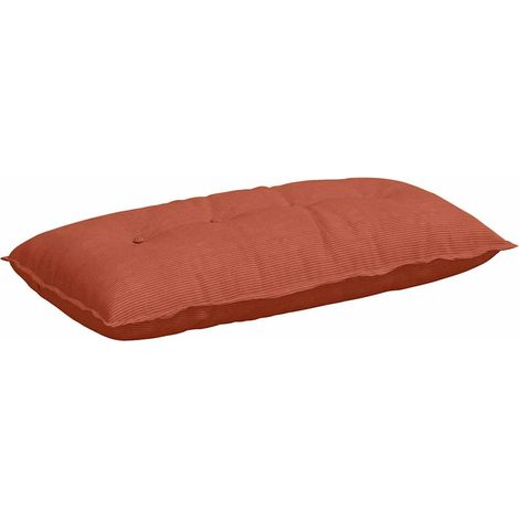 Coussin de Dos Rouge orange 100 x 50 cm Tissu en velours côtelé (1/5)