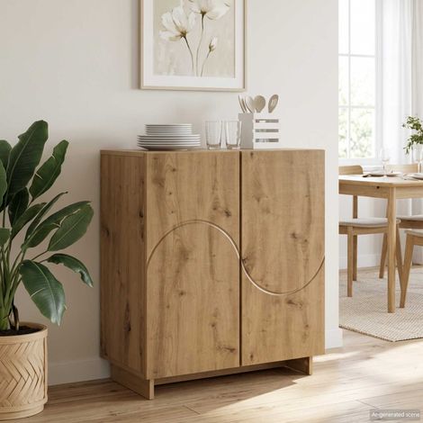 Aparador Roble artisan 67 x 34,5 x 75 cm Madera de ingeniería (1/4)