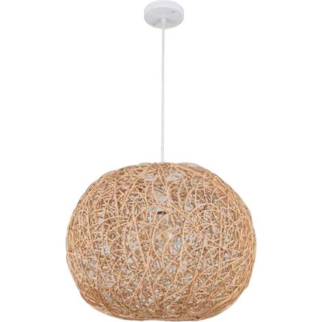 lustre tissé chambre rotin tissé plafonnier lampe suspendue suspension salle à manger lumières pour magasin d'antiquités (1/4)