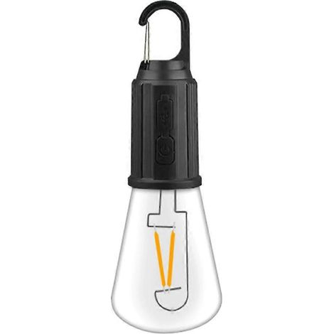Guirlande lumineuse LED extérieure avec crochet, ampoule USB Type-C 400 mAh, 3 modes d'éclairage, étanche, pour camping ou tente - T02 (1/5)