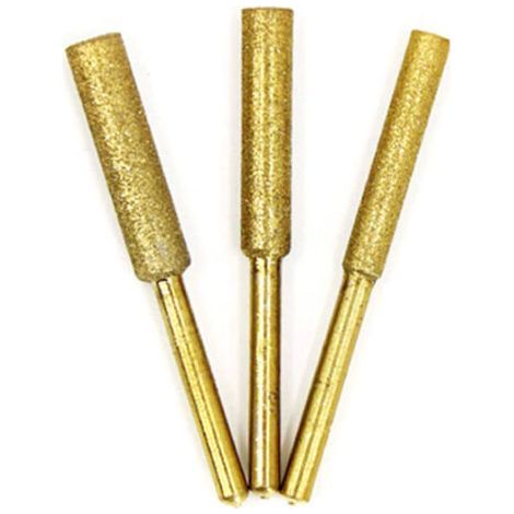 8pcs Chainsaw Bits Set, Titanium Plated Diamond Sharpener, High Hardness Electric File (1/5)