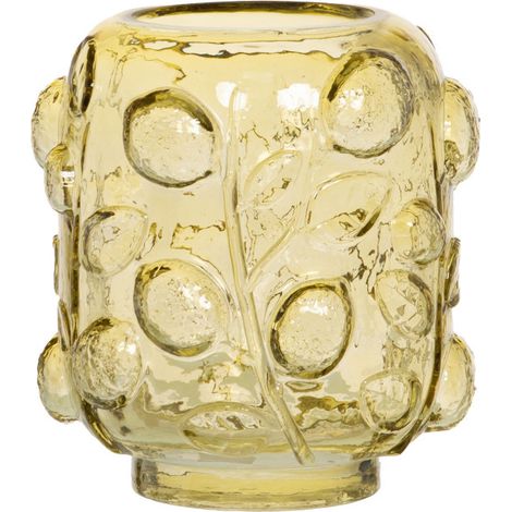 Amadeus - Vase verre Citron jaune h16 (1/2)