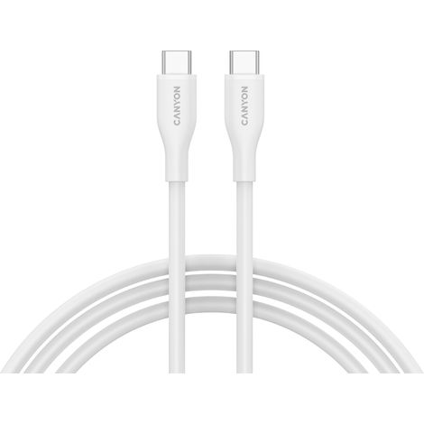Canyon Cable CC60SC10 C-C 60W 1m Silicone Bianco (1/3)