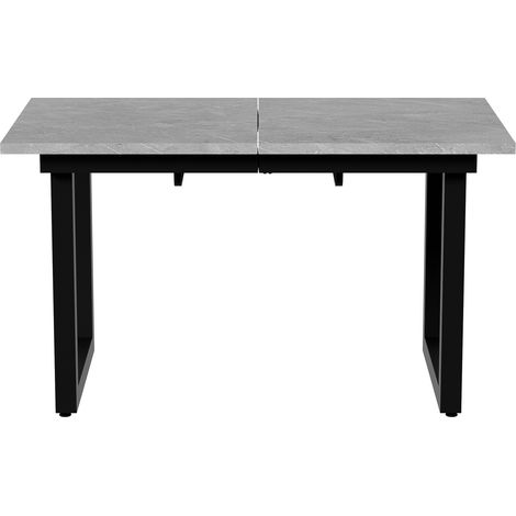 Mesa de comedor extensible industrial MDF y metal gris y negro 140/180 x 80 x 75 cm (1/5)
