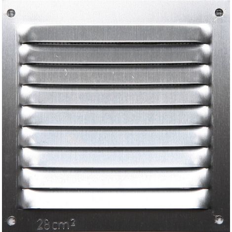 Griglia di ventilazione in alluminio anodizzato, L.10 x P.10 cm CENTRALE BRICO