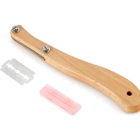 Couteau à Pain Acier Inox 304 Manche Bois Courbe, Lot de 3 sets (1/5)