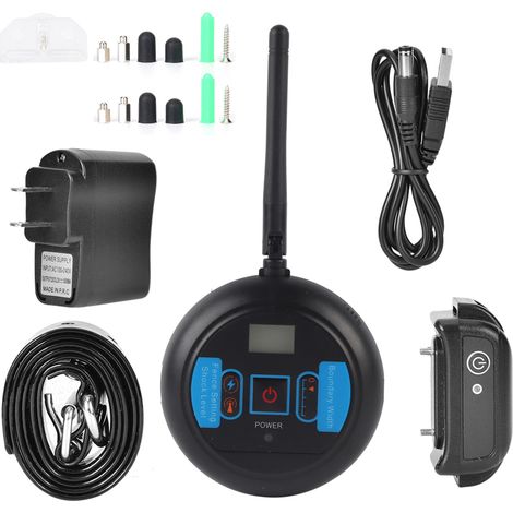 Elektronische 2-in-1-Hundesperre, ABS, widerstandsfähig, hochsensibel, wasserdicht und kabellos, 100–240-V-Netzteil, US-Stecker (1/5)