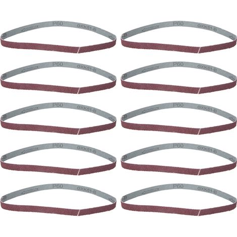 10 Rundschleifbänder für Schleifmaschinen 457x13mm aus Aluminiumoxid GXK51-B(60)