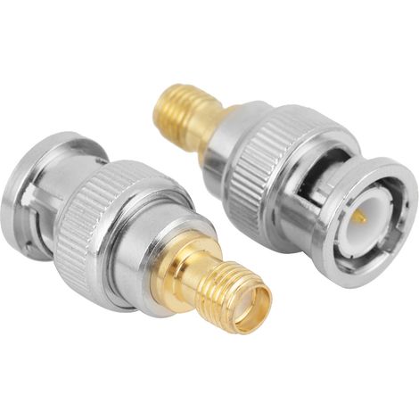 Adaptateur coaxial RF (2 pièces) de type BNC mâle vers SMA femelle, convertisseur de test