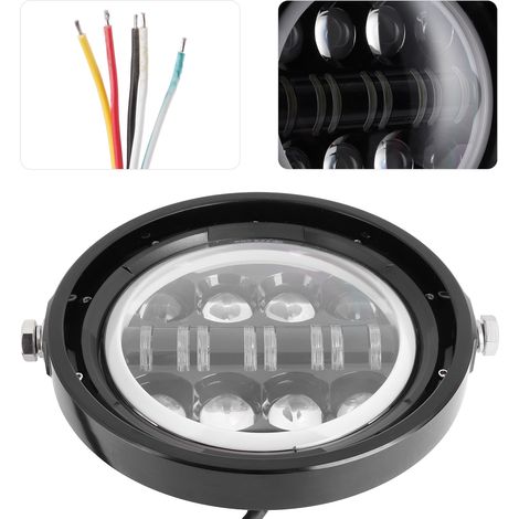 7-Zoll-Retro-LED-Scheinwerfer mit Abblend- und Fernlicht, Tagfahrlicht, universell für Motorräder, leistungsstarke Frontbeleuchtung (1/5)