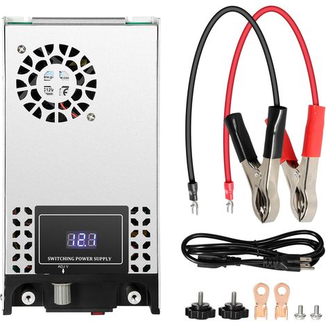 Alimentation à Découpage, Alimentation Réglable Alimentation à Découpage AC 230V vers DC 12V Transformateur pour Bandes LED, CCTV, projets informatiques, imprimante 3D 0-15V 50A 600W