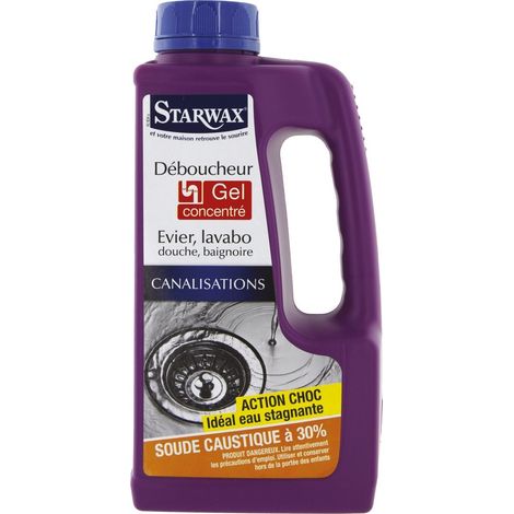 Küchen- und Badezimmer-Abflussreiniger Gel mit Natron 1 Liter - Starwax