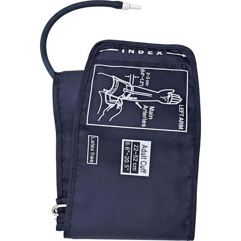 Brassard Tensiomètre de Remplacement 22-52cm Grande Taille Bras Adulte Brassard pour Brassard de Tensiomètre électrique Compatible avec la Plupart des Tensiomètres(Très Grand-Bleu) (1/5)