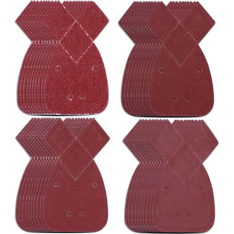 40 Sheets 4 Hole Sandpaper, 40/60/80/120 Sheets Sandpaper, Sandpaper, Mouse Sanding Sheets, for Sanding/Polishing/Rust Removal (1/5)