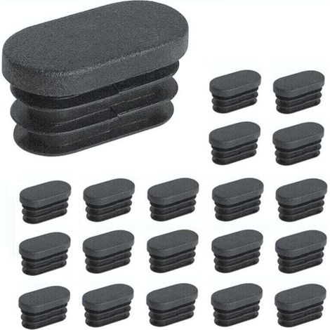 100 pièces 15x30mm Embouts en Plastique, XU,pour Tubes Pieds de Meubles Embouts Ovales,pour Pieds de Chaise en Plastique Bouchon, Pour Tuyau Ovale - KZQ (1/4)