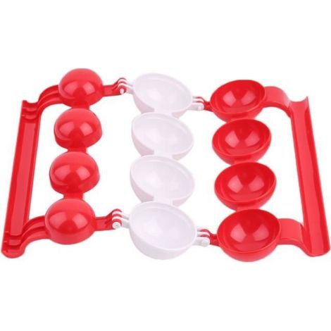 Fabricant de boulettes de viande en plastique OUTAD - Outil de bricolage pour la cuisine - Rouge (1/4)