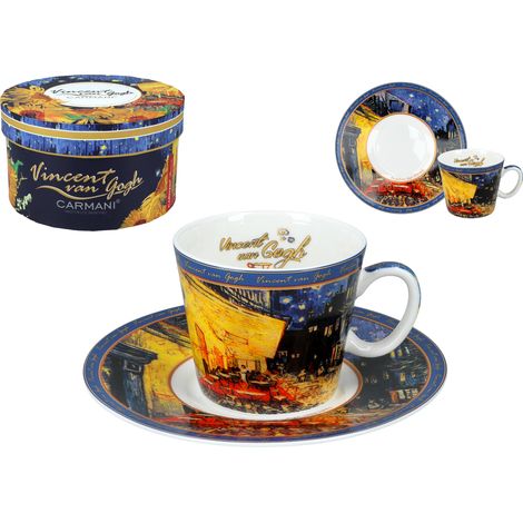 Carmani, tazzina da caffè espresso da 90 ml - VAN gogh/Café Terrace at Night (1/5)